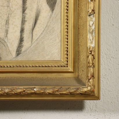 arte, arte italiano, pintura italiana del siglo XX, Gran marco dorado de Gusto Tardo Im