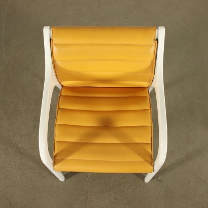 Chair Vivalda Claudio Salocchi For Sormani Leatherette Wood Italy 1960