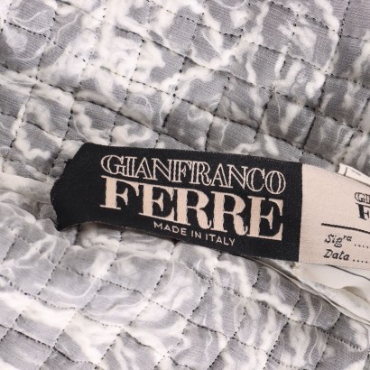 ferrè, vêtements d'extérieur, fabriqué en italie, haute couture, d'occasion, gianfranco ferrè, gf, laine, soie, pure soie, pure laine, noir et blanc, veste en laine Gianfranco Ferré