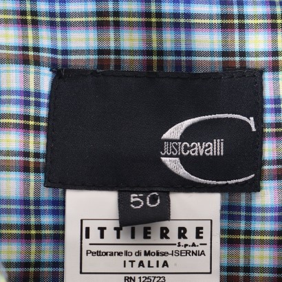 cavalli, roberto cavalli, just cavalli, cavalli uomo, camiceria, camicia uomo, made in italy, secondhand, ,Camicia Scozzese Just Cavalli