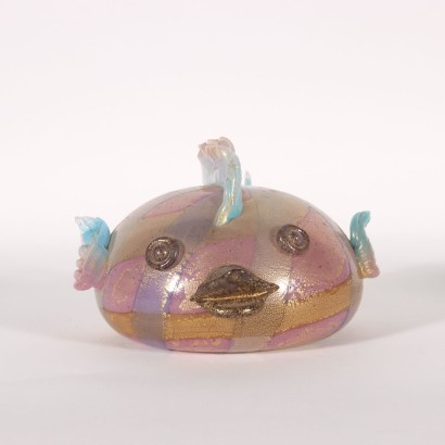 Murano Glass Fish Sculpture Italy 1980s