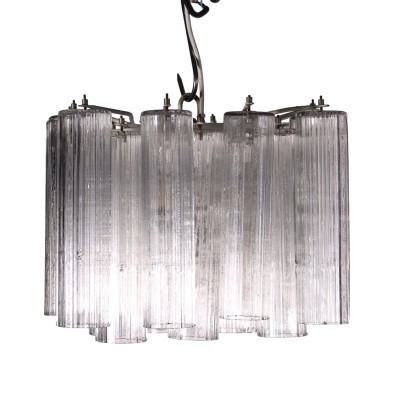 Lamp Metal Glass Italy 1960s