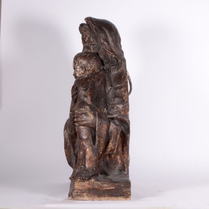 arte, arte italiana, pittura antica italiana,Terracotta Madonna con Bambino Toscana