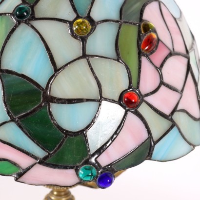 Tischlampe Tiffany-Stil Glaspaste Italien XX Jhd