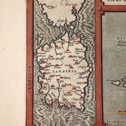 Mappa di alcune isole del Mar Mediterr