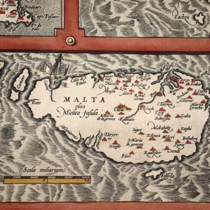 Map of some islands of the Mediterr Sea