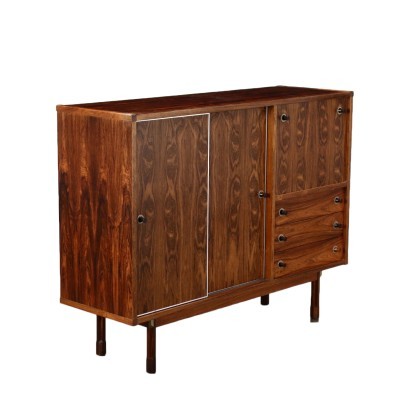 Highboard Veneered Wood Italy 1960s