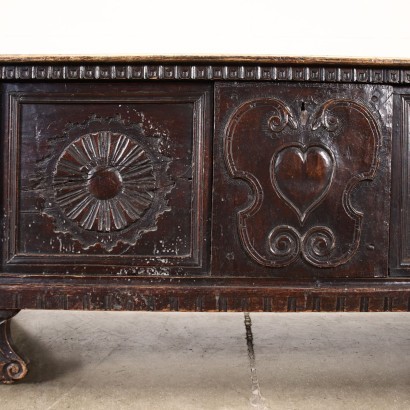 Baroque Chest Solid Walnut Italy 17th Century