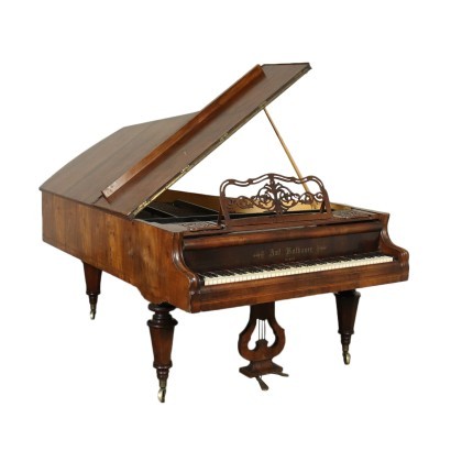 antiquariato, strumenti musicali, antiquariato strumenti musicali, strumenti musicali antichi, strumento musicale antico italiano, strumenti musicali di antiquariato, strumenti musicali neoclassici, strumenti musicali del 800,Pianoforte a Mezza Coda Hofbauer,Pianoforte a Mezza Coda Hofbauer