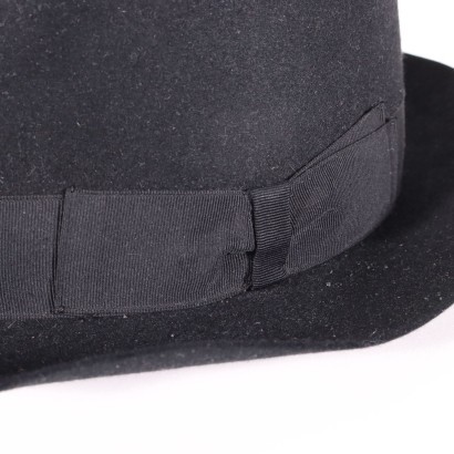 Vintage Black Borsalino Hat Italy