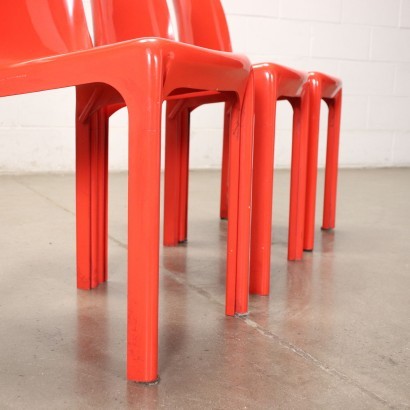 Group Of Four Chairs Selene Vico Magistretti Artemide Italy 1960s 70s