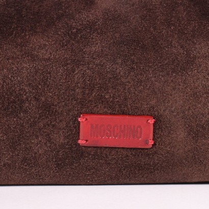 moschino, bolsos, bolso moschino, cuero genuino, bolso de cuero, hecho en italia, de segunda mano