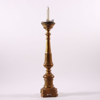 Torch Holder Gilded Wood Italy 19th Century