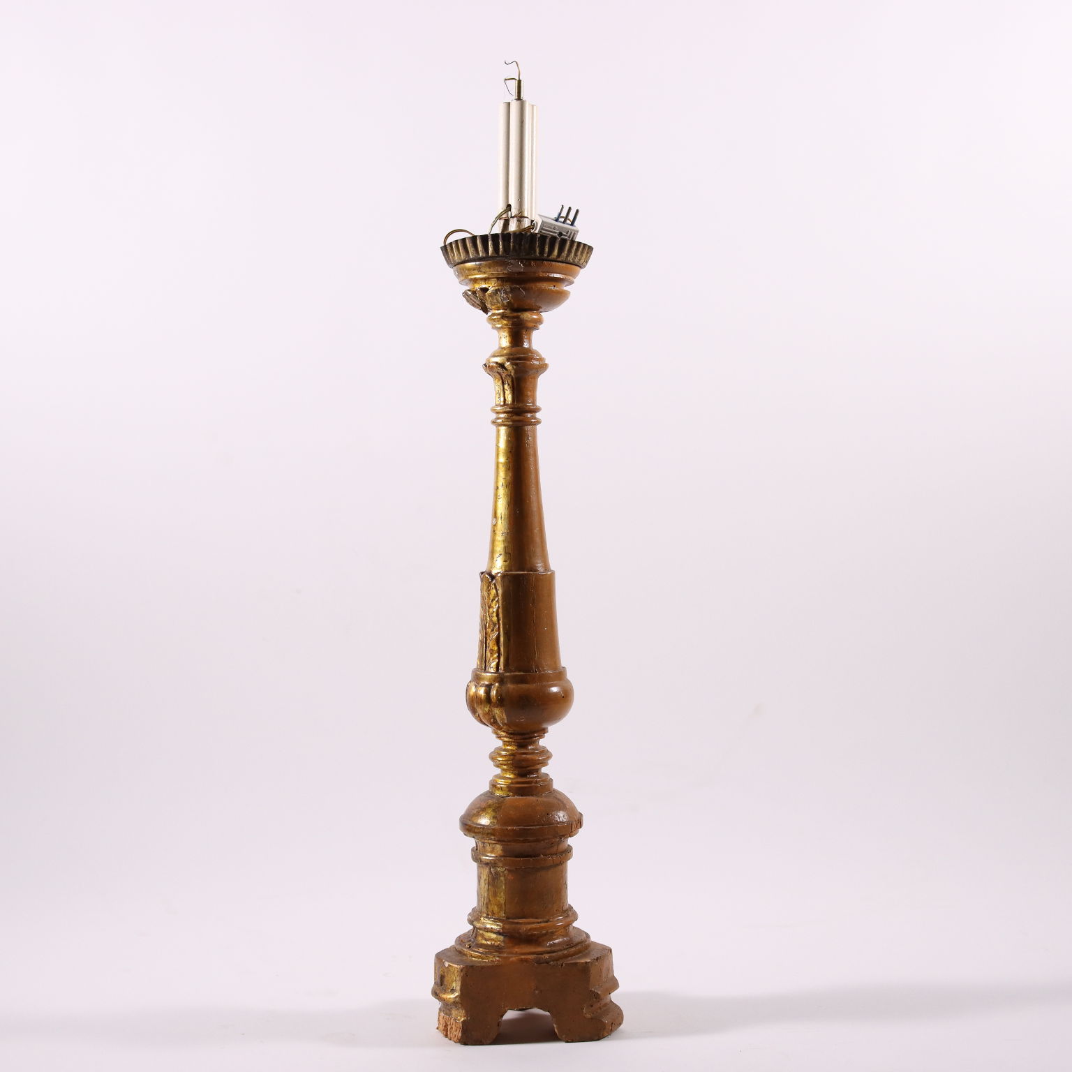 Grand pied de lampe façon chandelier en laiton doré avec abat-jour - Le  palais des bricoles