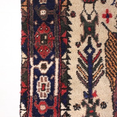 Tapis Mossoul Noeud Gros Laine Coton - Perse Années 1980-1990