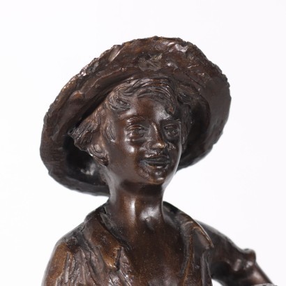 Enfant des Rues par Giovanni de Martino Bronze - Italie XX Siècle.