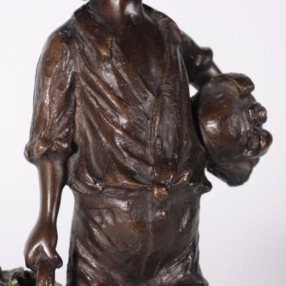 Enfant des Rues par Giovanni de Martino Bronze - Italie XX Siècle.