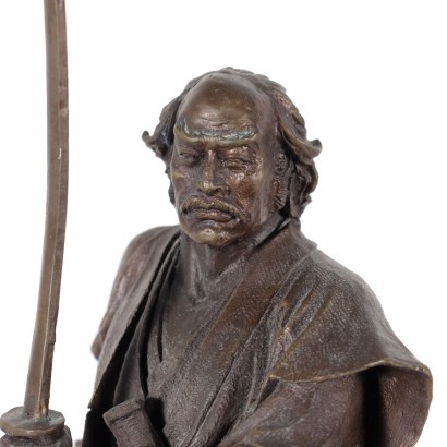 Statue Of A Samurai Bronze France 20th Century