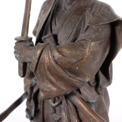 Samurai Bronzeskulptur Frankreich 1930er-1940er