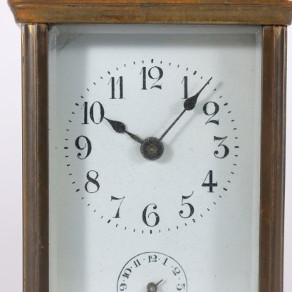 Travel Clock Glass Bronze Europe 19th Century