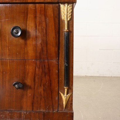 Empire Chest of Drawers Walnut Poplar Italy XIX Century