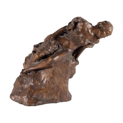 Female Nude By Giuseppe Siccardi Bronze Italy 1920s-1930s