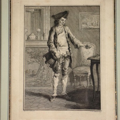 Augustin de Saint-Aubit Etching France 18th Century