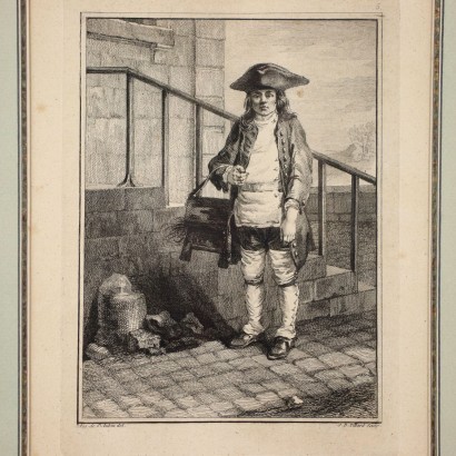 Augustin de Saint-Aubit Etching France 18th Century