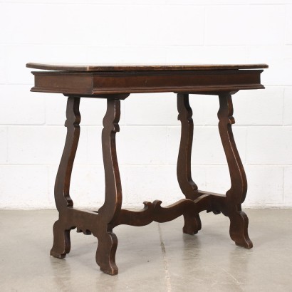 antique, table, antique table, antique table, antique Italian table, antique table, neoclassical table, 19th century table, Fratino writing desk with Ancient Woods