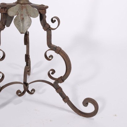 Pair of Torch Holders Wrought Iron Italy 20th Century