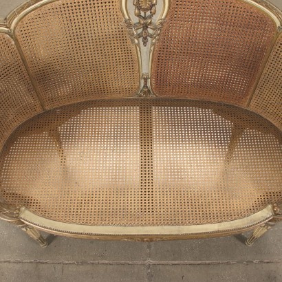 antiquités, canapés, canapés anciens, canapés anciens, canapés italiens antiques, canapé antique, canapé néoclassique, canapé du 19ème siècle, Paire de fauteuils et canapé en Stil