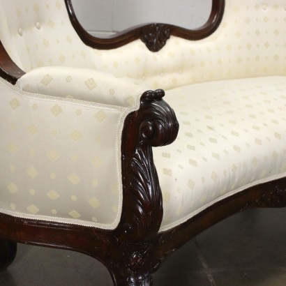 Louis Philippe Sofa Mahogany Italy 19th Century