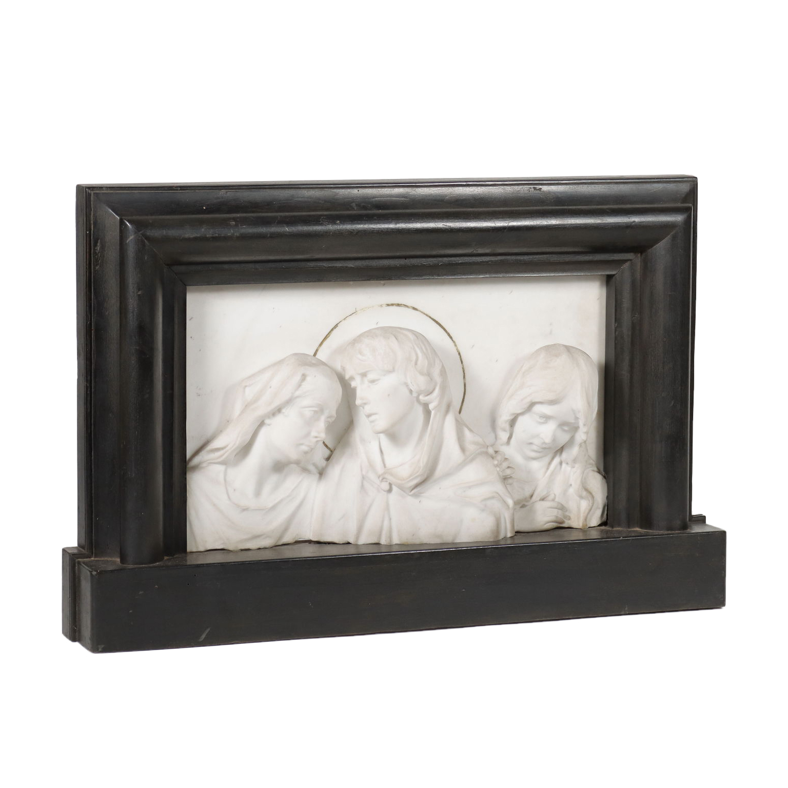 Bassorilievo Marmo Antico di Giulio Branca '800 Maria Dolente Cornice