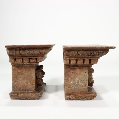 Pair of Shelves Wooden Italy 18th Century