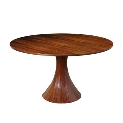 Round Table Rosewood Veneer Italy 1960s