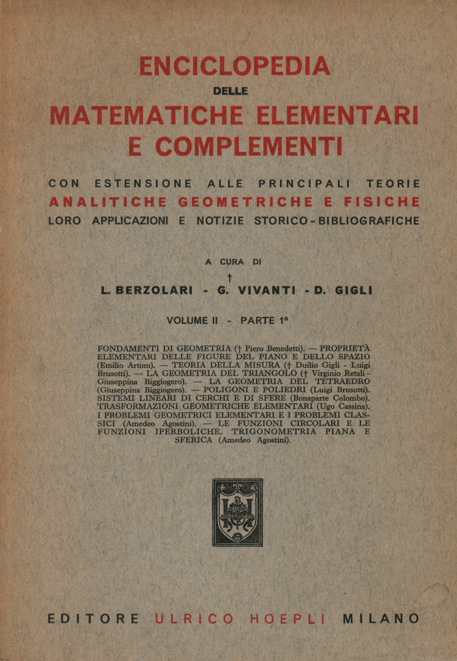Enzyklopädie der elementaren Mathematik.% 2