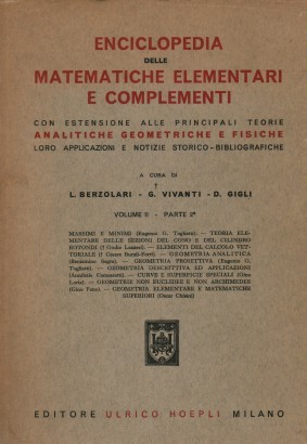 Enciclopedia delle matematiche elementari. Volume II parte II