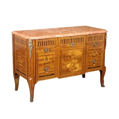 Commode Rouvre Bronze Marbre France XX Siècle