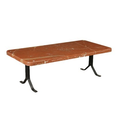 Table Basse Marbre Metal Italie Années 70-80