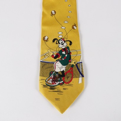 moda vintage, cravatta vintage, walt disney vintage, moda uomo, uomo anni 80,Cravatta Vintage Walt Disney Goofy