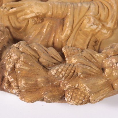 Tondo \"Vierge avec Enfant\" Plâtre Italie '890-'900