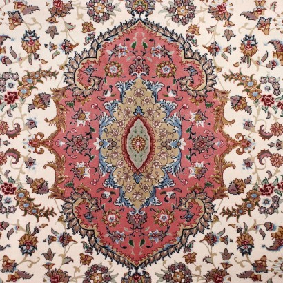 Tabriz Carpet Cotton Wool Silk Persia 1960s-1970s