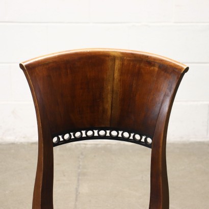 Eight Chairs Biedermeier Style Walnut Italy \'900.