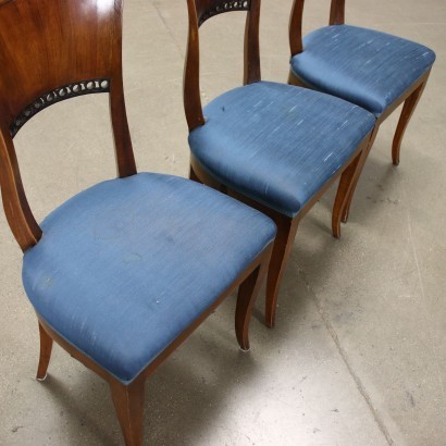 antiguo, silla, sillas antiguas, silla antigua, silla italiana antigua, silla antigua, silla neoclásica, silla del siglo XIX, ocho sillas estilo Biedermeier