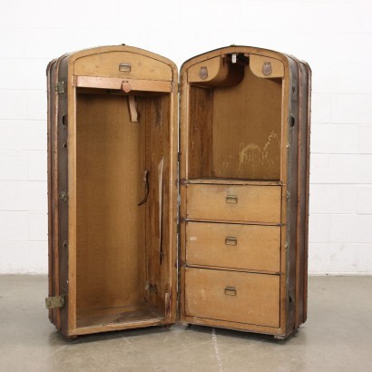 Baúl vintage, baúl de armario, baúl de principios del siglo XX, baúl de armario vintage