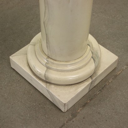 Pair of Columns Marbled Wood Italy XX Century