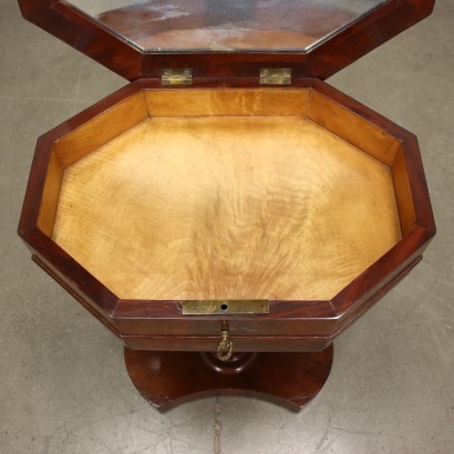 Lady\'s Table Bourbon Restoration Mahogany Oak Italy \'800