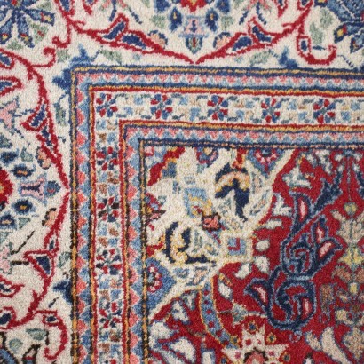 Tapis Kashan Coton Laine Perse Années 60-70