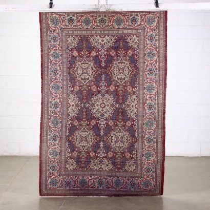 Tapis Kashan Coton Laine Perse Années 60-70