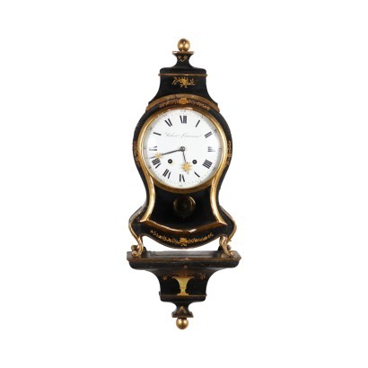 Pendule Robert & Courvoisier Bois Noirci Suisse '700